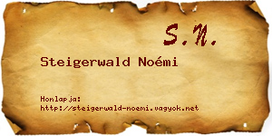 Steigerwald Noémi névjegykártya