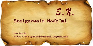 Steigerwald Noémi névjegykártya